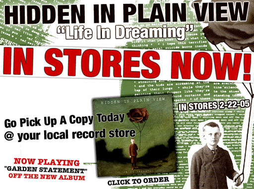 Hidden in Plain View - Life in Dreaming promotional card