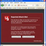 The Firefox safe browsing warning for chilis.com due to Google\'s error